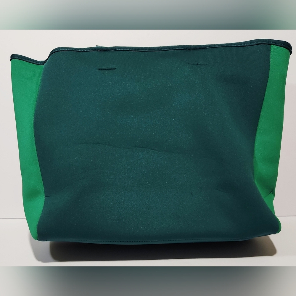 SummerSalt 2 Tone Green Neoprene Tote Bag Double Handle Yoga Gymnastics Workout - Picture 2 of 5